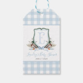 Preppy Southern Blue Boy Duck Baby shower Cadeaulabel (Voorkant)