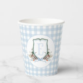 Preppy Southern Blue Boy Duck Baby shower Papieren Bekers (Voorkant)