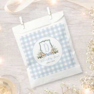 Preppy Southern Blue Boy Pelikaan Baby shower Bedankzakje