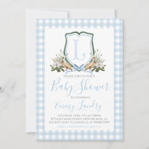 Preppy Southern Blue Boy Pelikaan Baby shower