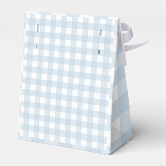 Preppy Southern Blue Boy Stork Baby shower Bedankdoosjes (Achterkant)