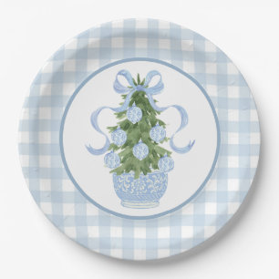 Preppy Southern Blue Christmas Baby shower Papieren Bordje