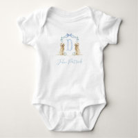 Preppy Southern Blue Dog Boy Baby shower Baby