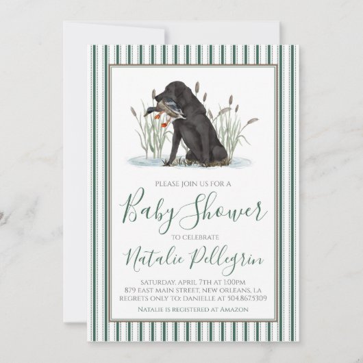 Preppy Southern Duck Hunter-Baby shower Kaart (Voorkant)