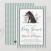 Preppy Southern Duck Hunter-Baby shower Kaart (Voorkant / Achterkant)