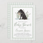 Preppy Southern Duck Hunter-Baby shower Kaart (Voorkant / Achterkant)