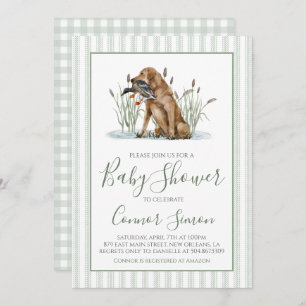 Preppy Southern Duck Hunter-Baby shower Kaart