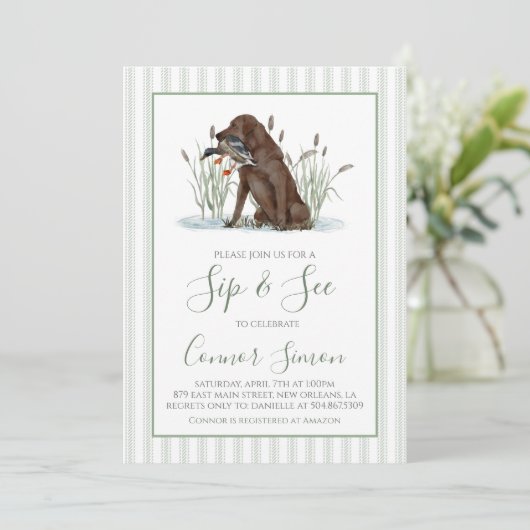 Preppy Southern Duck Hunter Sip en See Kaart (Staand voorkant)