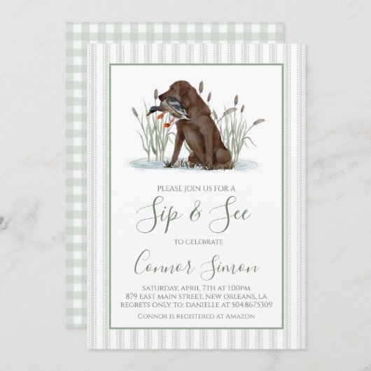 Preppy Southern Duck Hunter Sip en See Kaart (Voorkant / Achterkant)