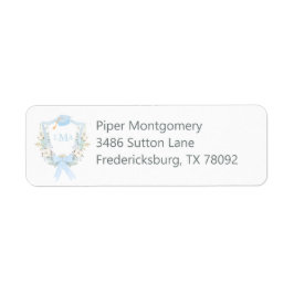 Preppy Southern Gingham monogram Afstuderen Etiket