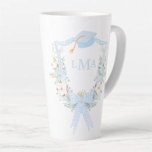 Preppy Southern Gingham monogram Afstuderen Latte Mok