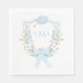 Preppy Southern Gingham monogram Afstuderen Servet