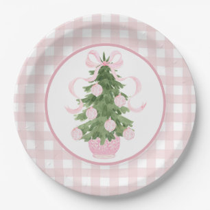 Preppy Southern Pink Christmas Baby shower Papieren Bordje
