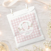 Preppy Southern Pink Meisje Stork Baby shower Bedankzakje (Geknipt)