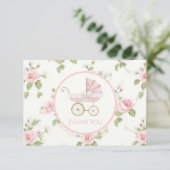 Preppy Southern Rose Girl Carte de remerciements f (Debout devant)