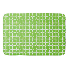 Preppy Square Lattice – Coordinating Lime Badmat