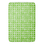 Preppy Square Lattice – Coordinating Lime Badmat (Voorkant Verticaal)
