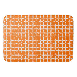 Preppy Square Lattice – Coordinating Orange Badmat
