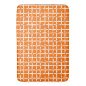 Preppy Square Lattice – Coordinating Orange Badmat (Voorkant Verticaal)