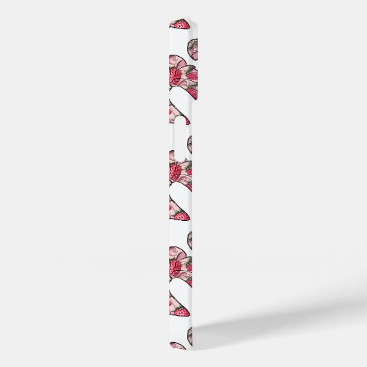 Preppy Strawberry Roze Bogen Gepersonaliseerd Case-Mate iPhone Case (Achterkant / Rechts)