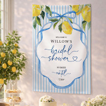 Preppy Streep Citrus Bruiloftsfeest Decoratie