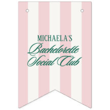 Preppy Stripe Bachelorette Social Club Bride Name