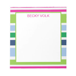 Preppy Stripe-Notitieblok Notitieblok