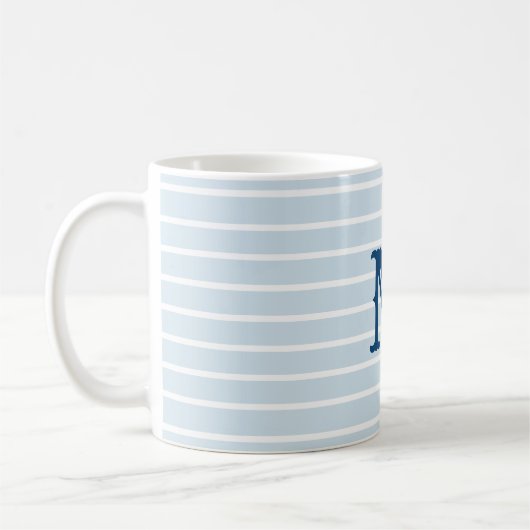 Preppy Striped Monogram Mok (Links)