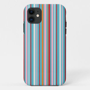 Preppy striped multicolored strepen stripe patroon iPhone 11 hoesje