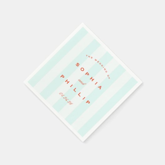 Preppy Stripes Trouwpapier Servet (Hoek)