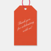 Preppy  Stripes Wedding Favoriet Cadeaulabel (Achterkant)