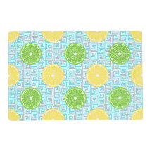 Preppy Summer Citrus Citroen Limoen op Turquoise G