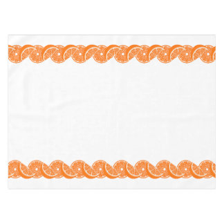 Preppy Summer Citrus Sinaasappelschijf Rand Tafelkleed
