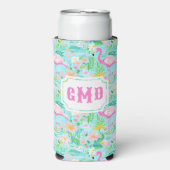 Preppy Summer Flamingo | Monogram (Seltzer Voorkant)