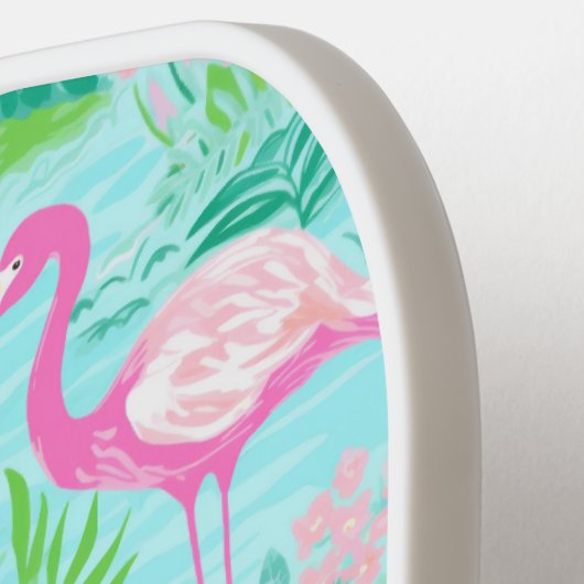 Preppy Summer Flamingo | Monogram Pickleball Pickleball Paddle (Links Detail)