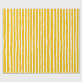 Preppy Summer Yellow and White Wrapping Paper Cadeaupapier (Vlak)