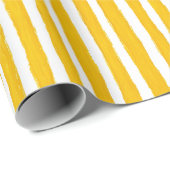 Preppy Summer Yellow and White Wrapping Paper Cadeaupapier (Rol Hoek)