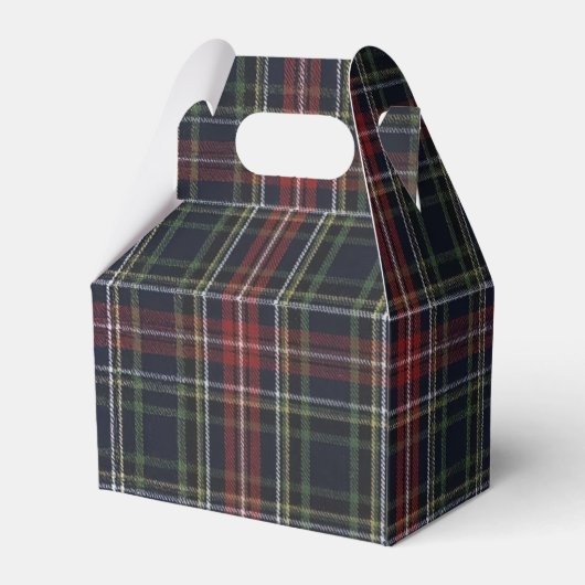 Preppy Tartan Plaid Christmas Party Favor Boxes Bedankdoosjes (Achterkant)