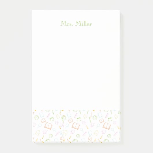 Preppy Teacher Post-It Notes (Voorkant)