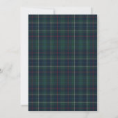 Preppy Teddy Bear Plaid Baby shower Kaart (Achterkant)