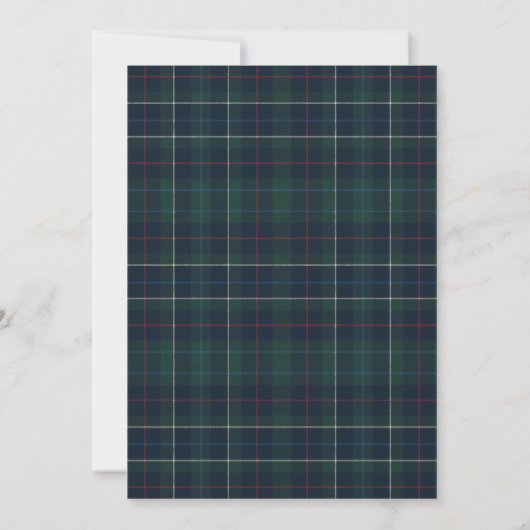 Preppy Teddy Bear Plaid Baby shower Kaart (Achterkant)