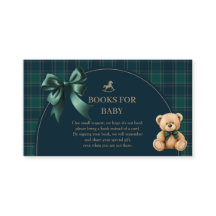 Preppy Teddybeer Groene Geruite Boeken voor Baby