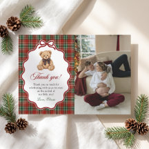 Preppy Teddybeer Kerst Babyshower Foto