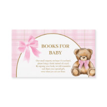 Preppy Teddyshirt Roze Plaid Boeken voor Baby Kaar