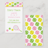 Preppy Tennis Business ou Cartes de Contact (Devant / Derrière)