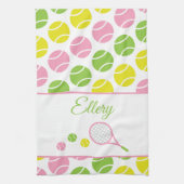 Preppy Tennis Gepersonaliseerde Keukenhanddoek (Verticaal)