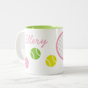 Preppy Tennis Gepersonaliseerde Mok