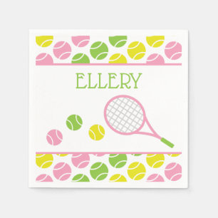 Preppy Tennis gepersonaliseerde partij Napkins Servet