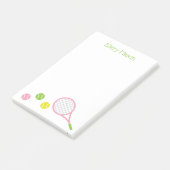 Preppy Tennis Gepersonaliseerde Post-it Notitieblo Post-it® Notes (Schuin)
