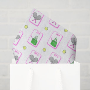 Preppy Tennis Mahjong / Racket- en tas tegels Tissuepapier